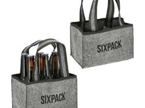 Bottle Carrier Felt Sixpack – Stylish Cup Holder | Durable felt six-bib straps
