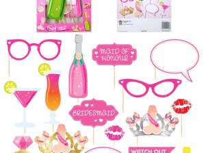 Photo props for the hen party various designs with stick – party accessories