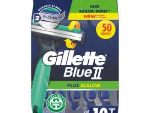 Gillette Blue II Plus Slalom Tek Kullanımlık Tıraş Makinesi 10'lu Paket Hassas Düz Tıraş