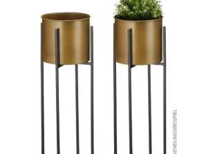 Golden Plant Pot Stor Sort Base Elegant Design 60cm