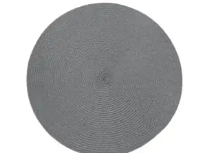 Grey round placemat made of PP Modern table décor approx. 38cm diameter