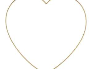 Nagy szív akasztható barkács arany dekorációhoz kb 50x48cm Tökéletes otthonra és rendezvényekre