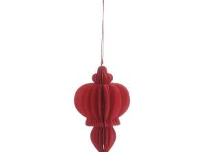 Grote Rode Honingraat Hanger Ornament Hoogte 15cm
