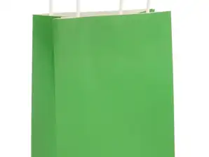 Grüne Tragetasche mit Henkeln 14x21x7 cm  praktische Einkaufstasche