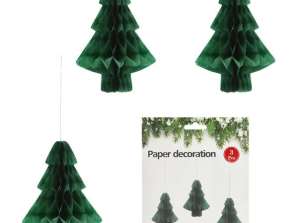 Askı Yılbaşı Ağacı Petek Yeşil 3'lü Set – Yılbaşı Dekorasyonu