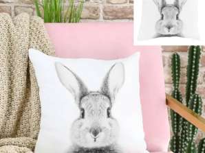 Bunny Motif Pillow Approx. 40x40cm Cozy and cute home accessory!