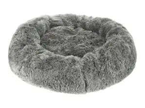 Pet Pillow: Large Gray Round Pillow for Dogs and Cats Approx. 100cm Diameter Comfortable Pet Bed