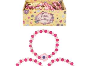 Tre perle armbånd 16 cm 3 forskjellige rosa design - trendy tilbehør
