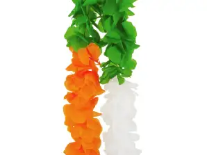 Collier Hula Lei Tricolore Irlandais 100 cm de long avec pétales de 9 cm – Party Supplies & Decoration