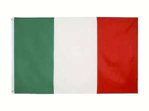 Italienische Flagge 90x150cm   Hochwertige Nationalfahne für Innen  und Außendekoration