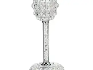 Küünlahoidja Klaas Väike ca 25cm Kõrgus – Elegantne küünlahoidja | Kaasaegne klaasist kaunistus