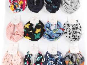 Multifunktionelle tørklæder til børn med farverige motiver Sæt med 12 alsidige børnetilbehør