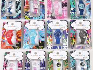 Набір дитячих наручних годинників 12 Асорті – барвисті дизайни для дітей