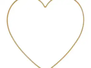 Kis szív lógáshoz DIY arany dekoráció kb. 27x26cm elegáns otthonra és rendezvényekre