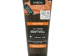 Kneipp Мъжки душ гел 200ml 2в1 Мощен енергизиращ почистващ гел за тяло и коса