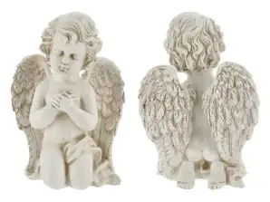 Kniender Engel mit gefalteten Händen  Spirituelle Dekofigur  28 cm Höhe