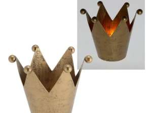 Crown-shaped candle holder approx. 7x8cmD Elegant decorative accessory for home or events