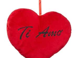 L Heart Pillow 'TI AMO' 24cm Gift for Romantic Occasions