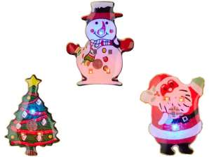 LED Blinkie Pins Christmas Set of 3 – Flashing Holiday Decoration