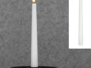 Светодиодная свеча из настоящего воска, кремовая, мерцающая беспламенная свеча высотой около 22 см.