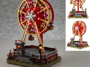 LED Winter Ferris Wheel Festively Illuminated Decoration Object 23x32cm