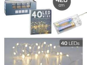 Mikro styginiai žibintai: 40 ryškių LED 420 cm ilgio Puikus dekoratyvinis apšvietimas
