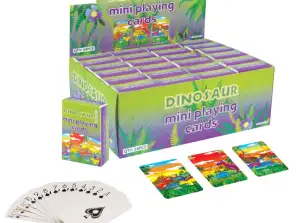 Mini dinosauriespelkortset 6 x 4 cm 3 olika design - barnkortspel