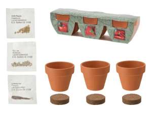Mini Clay Pot Trio approx. 5 5 cm – Small Decorative Pots | Rustic planters for indoor plants