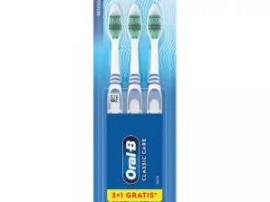 ORAL B Classic Care 35 Medium Toothbrushes 3 Pack 2 1 Free – Effective Daily Tooth Cleaning
