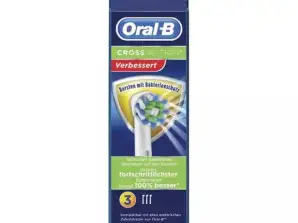 Oral B Cross Action Replacement Brush Heads 3 Pack Precision Deep Clean Toothbrush Attachments