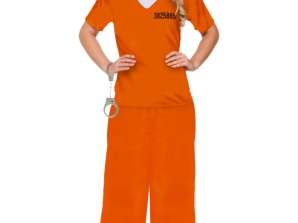 Orange Prison Costume for Women One Size: Adult