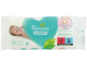Pampers Sensitive Baby Wipes 52 Count Zachte reiniging voor de gevoelige huid