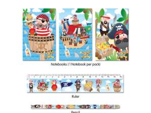 Pirate stationery set 5 pieces for children writing themes set