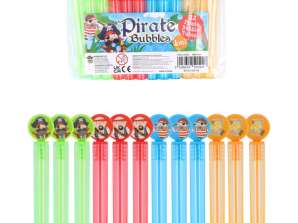 Pirates Bubble Party Tube 4 ml 10,5 cm - Förpackning med 4 Bubble Toys