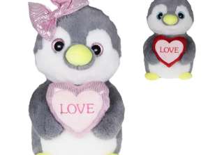 Plush Penguin with Heart 