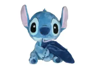 Figurină de pluș din Disney's Stitch cu pătură drăgălașă 25 cm