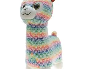 Llama arcoíris de peluche Gino 60 cm