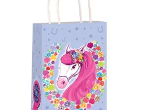 Ponys Geschenktüte mit Henkel  14x21x7 cm  Kindergeburtstag Partytüte