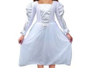 Costume Principessa Bambina Bianca Medio Per 7 9 Anni