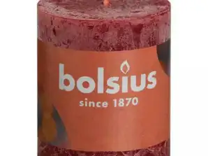 RUSTIK Old Red Pillar Candle Vintage 80x68mm – Classic charm for timeless décor