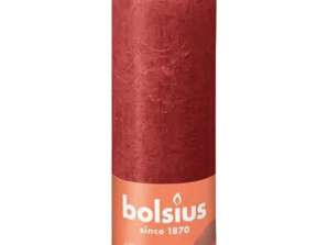 RUSTIC Red Pillar Candle Markant 190x68mm – Lively, long-lasting elegance for every occasion