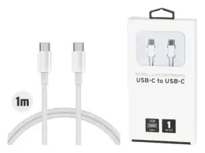 Robuuste USB C-naar-USB C-oplaadkabel van 1 m – snel opladen en gegevensoverdracht