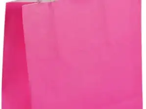 Roze tas met handvatten 22x18x8cm Elegante draagtas