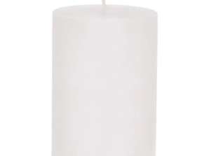 Rustikk hvitt søylelys middels størrelse ca. 7x10cm Elegant stearinlys for koselig dekorasjon