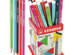 STABILO Trio Bold 48-pack Display: Tjocka blyertspennor för livfullt skrivande!