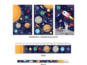 Stationery Set Outer Space 5 Piece Stationery For Kids