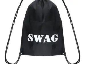 Черна чанта с принт Swag Design Tote Bag 40 х 30 см стилна и практична