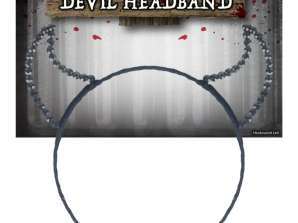 Black Devil Headband with Rhinestones Halloween Costume Accessories