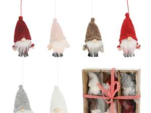 Set of 6 Hanging Elves Height 10 cm Magical decoration for home and garden