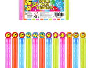 Smile Bubble Party Tube 4ml 10 5cm Färgglada Bubble Sticks Paket med 4 för barnkalas